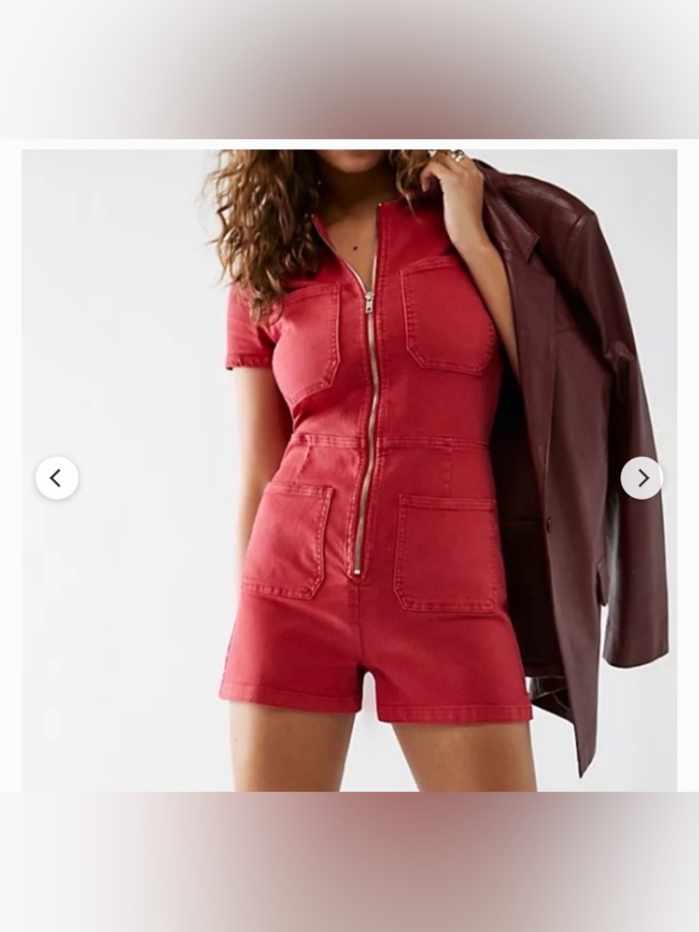 Free People Red Romper